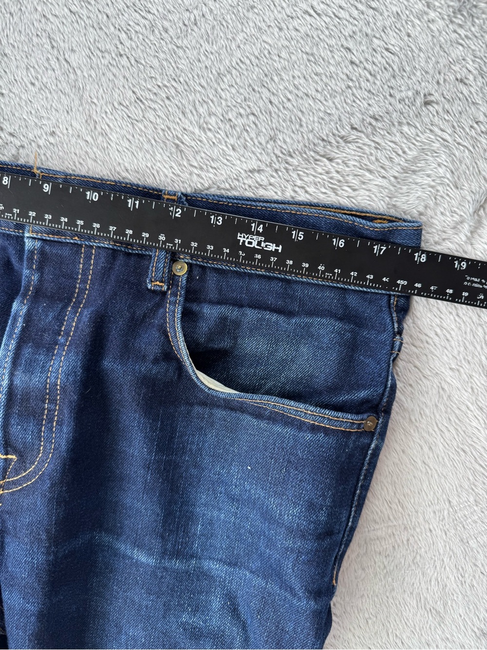 Brave Star USA Made Selvage Denim Jeans 34 Dark Wash Button Fly - Picture 12 of 15